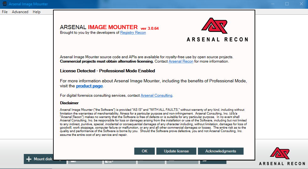 Arsenal Image Mounter Pro 3.11.307