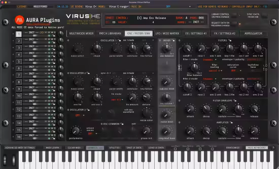 Aura Plugins Access Virus Editor v25.1.24 Win/Mac