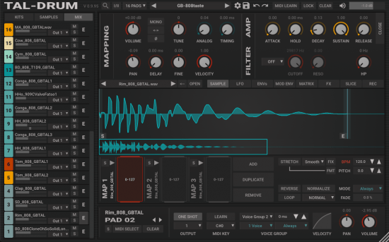 Togu Audio Line TAL-Drum 2.7.5 Win/Mac/Lnx