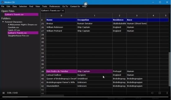 Modern CSV 2.2.1 Linux