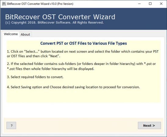 BitRecover OST Converter Wizard 14.0