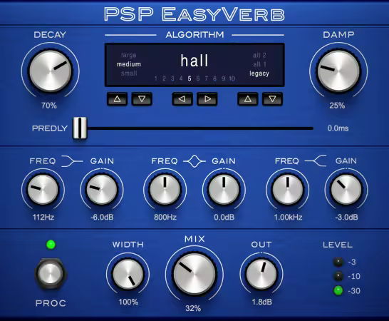 PSPaudioware PSP EasyVerb v2.0.0 MacOS