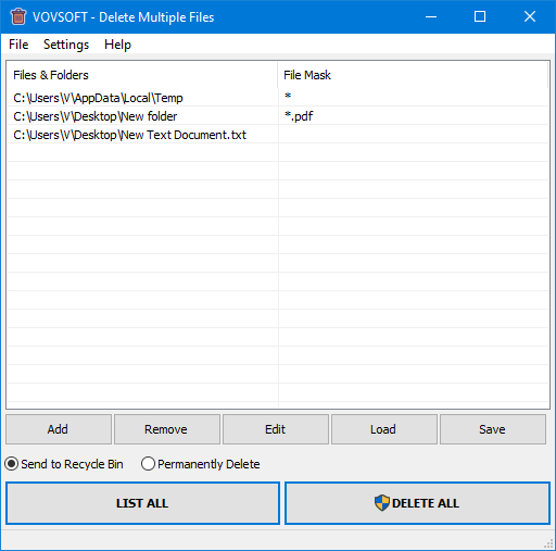 VovSoft Delete Multiple Files 2.0 Multilingual