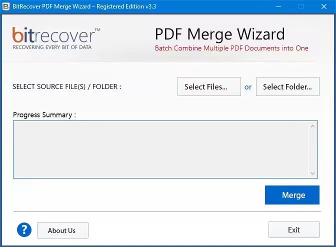 BitRecover PDF Merge Wizard 4.0