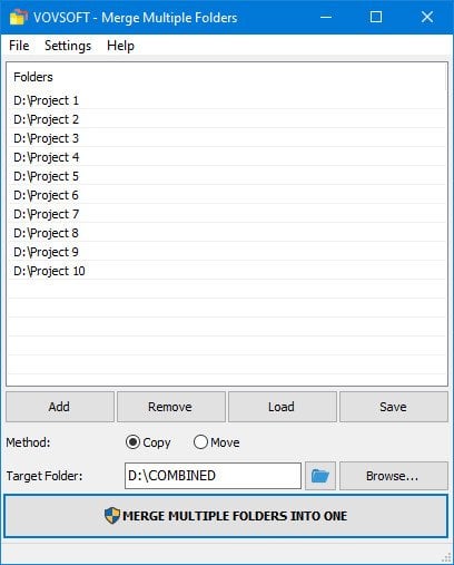 VovSoft Merge Multiple Folders 2.4 Multilingual