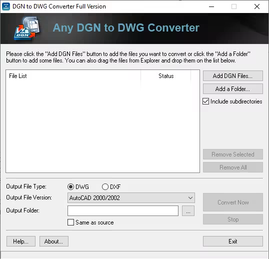 AnyDWG Software DGN to DWG Converter 2027.0