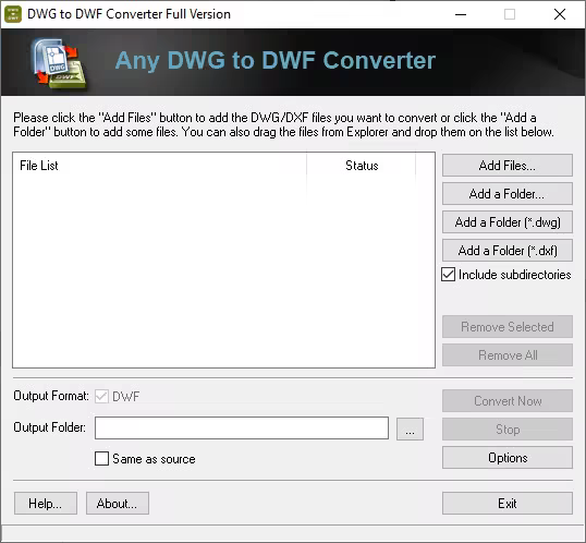 AnyDWG Software DWG to DWF Converter 2027.0
