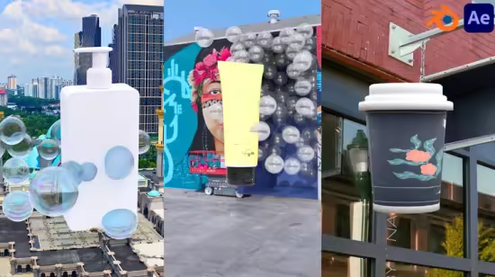 Learn CGI and VFX Ads: Blender + After Effects Projects