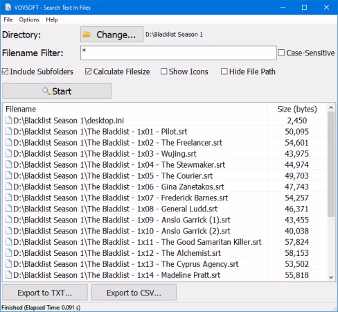 VovSoft Search Text in Files 5.3