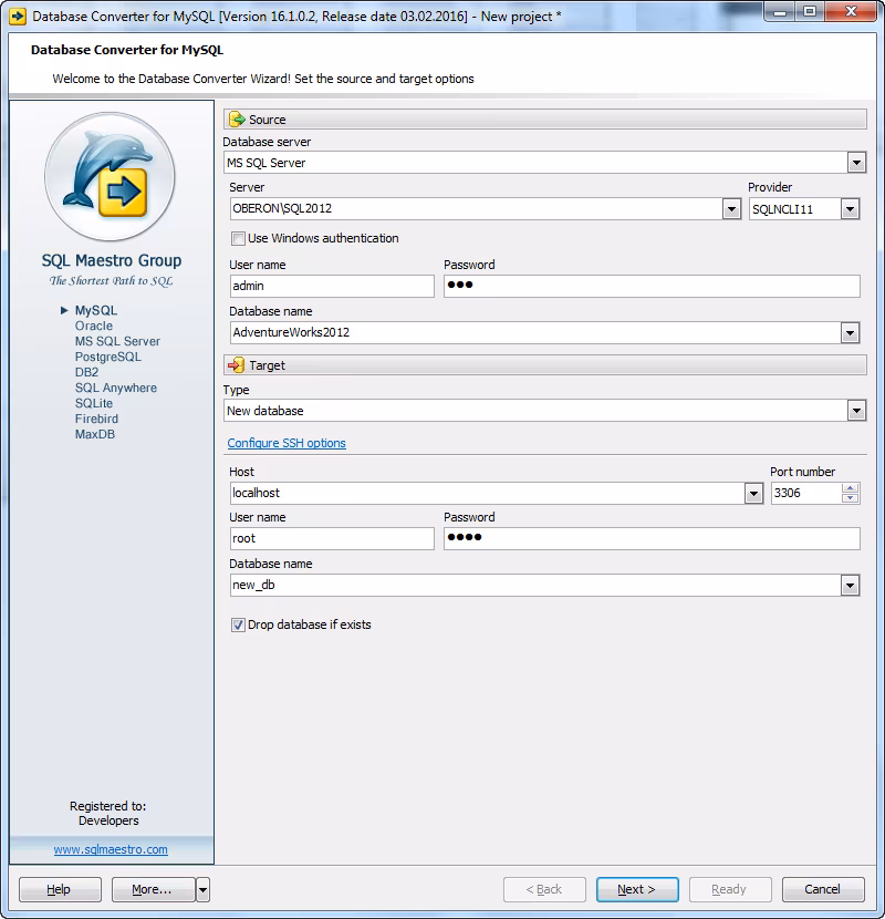 SQLMaestroGroup Database Converter for MySQL 23.3.0.7 Multilingual