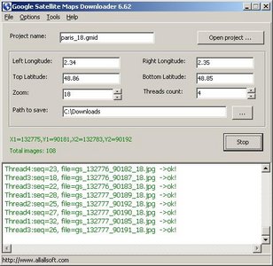 Allallsoft Google Satellite Maps Downloader 7.04 谷歌卫星地图下载工具