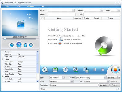 Joboshare DVD Ripper Platinum 3.5.3.0617 DVD视频转换