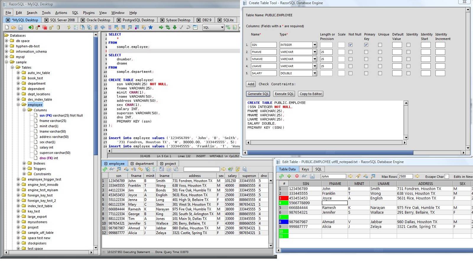 RazorSQL 6.2.3 Win/Mac/Linux/Solaris