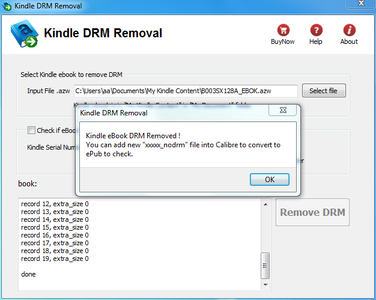 Kindle DRM Removal 5.2.908.264 DRM电子书解密