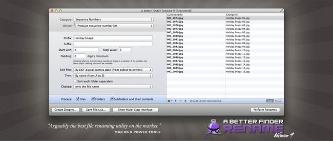 A Better Finder Rename 9.22 MacOSX