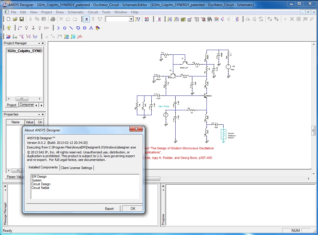 Ansys Designer & Nexxim 8.0.2