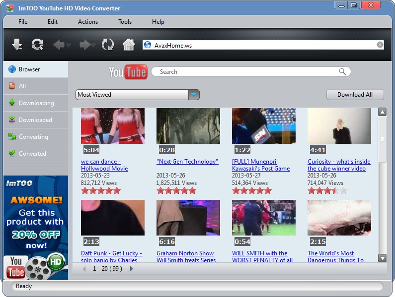 ImTOO YouTube HD Video Converter 3.5.3.20130712 YouTube高清下载转换工具