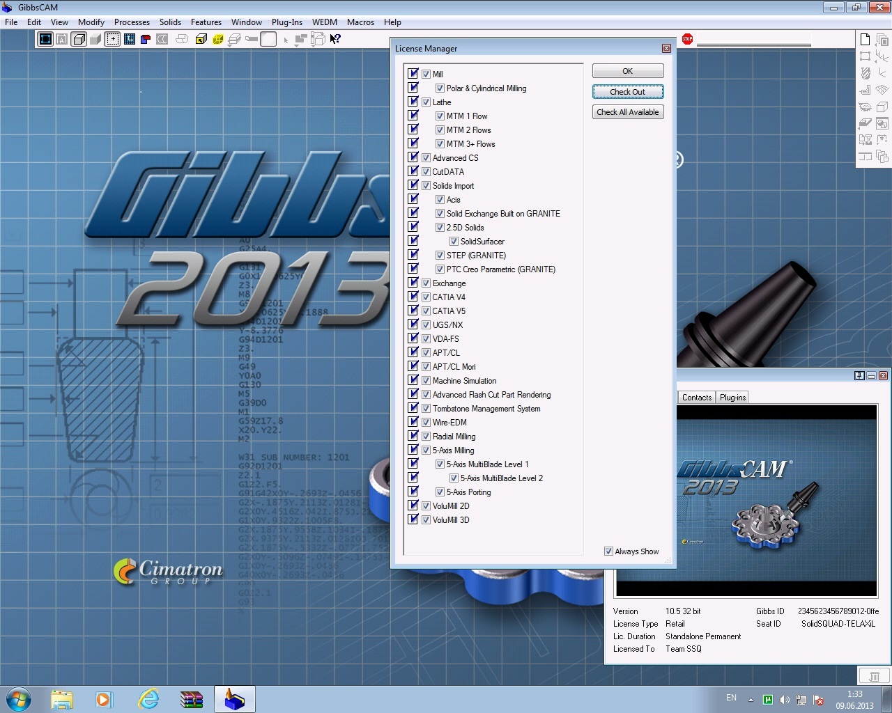 GibbsCAM 2013 (build 10.5.0.0)