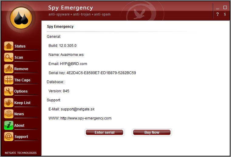 NETGATE Spy Emergency 12.0.305.0