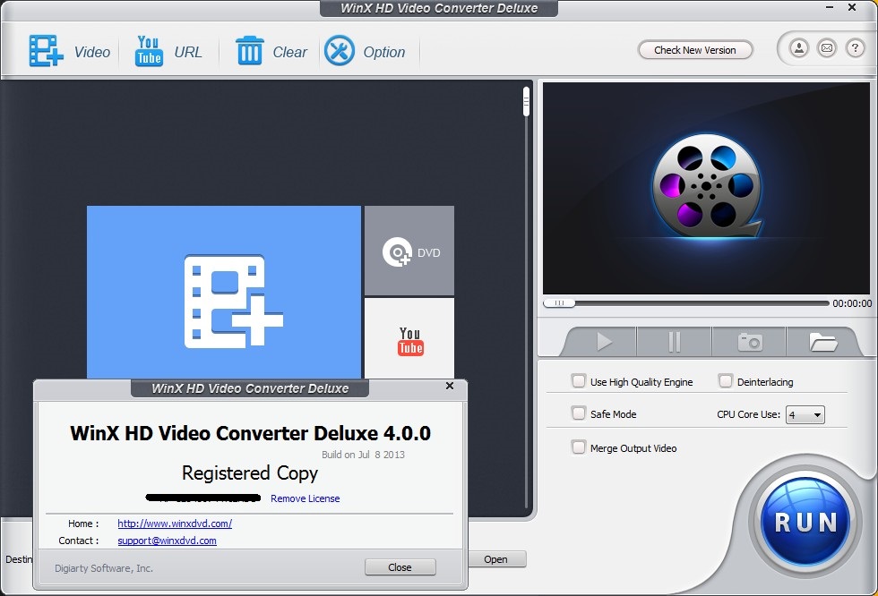 WinX HD Video Converter Deluxe 4.0