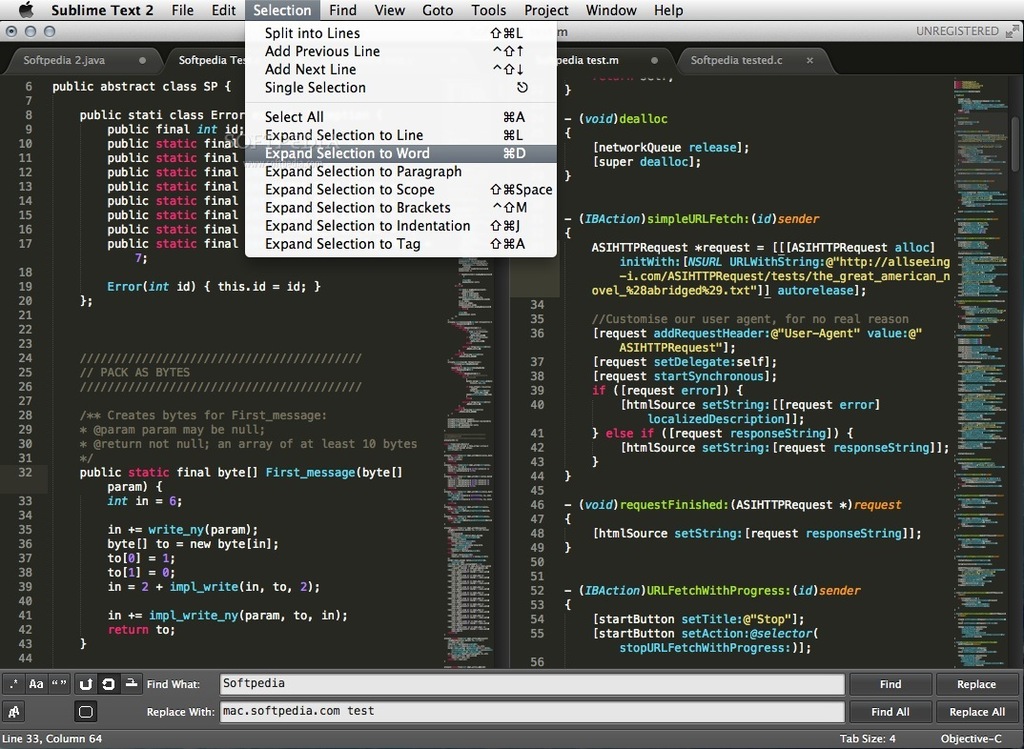 Sublime Text 2.0.2 Build 2221 (Mac OS X)