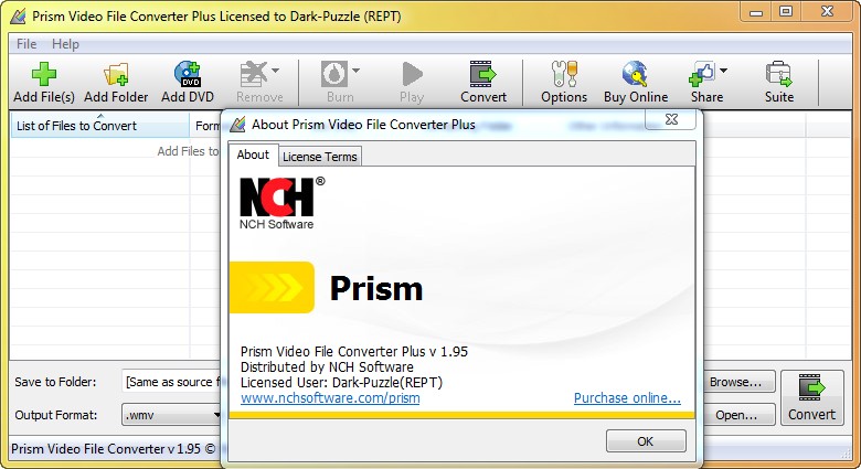 Prism Video File Converter Plus 1.95