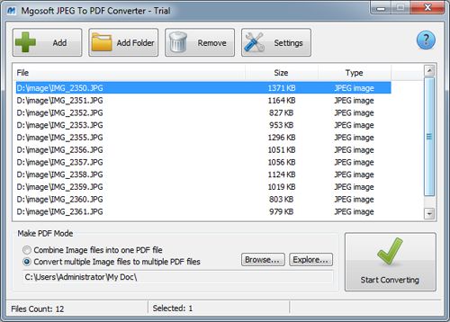 Mgosoft JPEG To PDF Converter 8.0.520