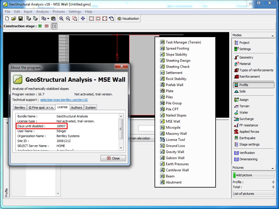 Bentley GeoStructural Analysis 16.00