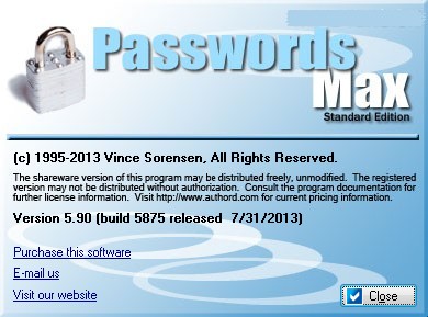 Passwords Max 5.90 Build 5875