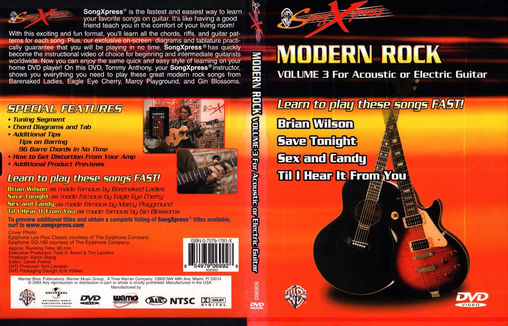 现代摇滚吉他教程V3 SongXpress – Modern Rock For Guitar – V3 – DVD (2004)