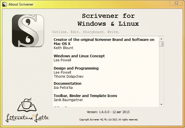 Scrivener 1.6.0