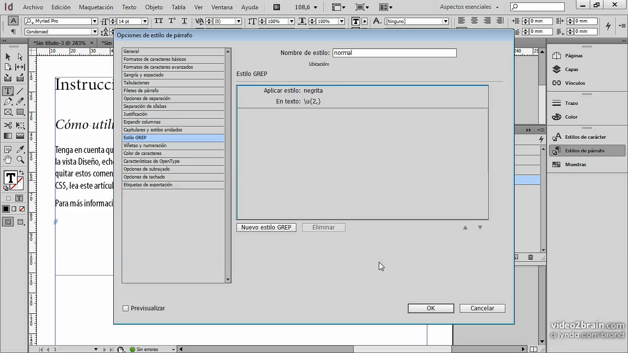 Estilos GREP con InDesign