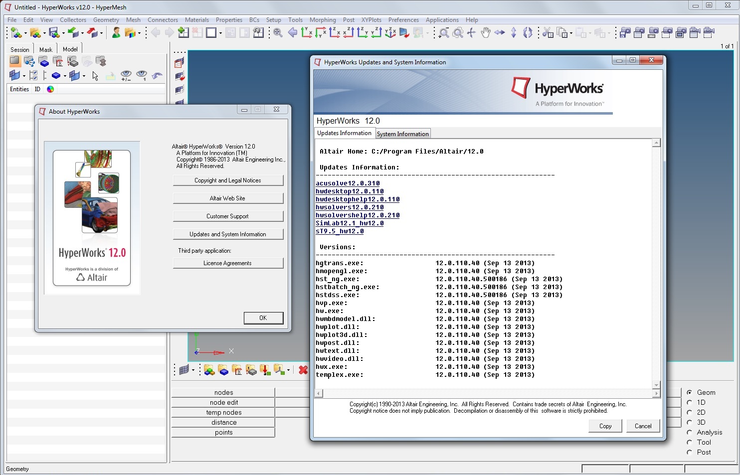 Altair HyperWorks (64bit) 12.0.1