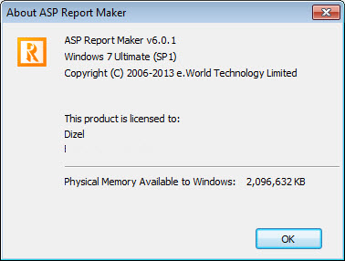 ASP Report Maker 6.0.1