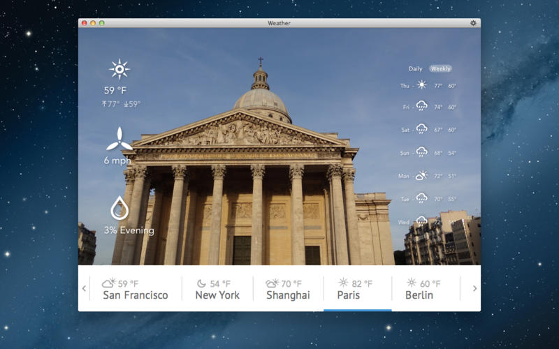 Weather Live v1.0 Mac OS X