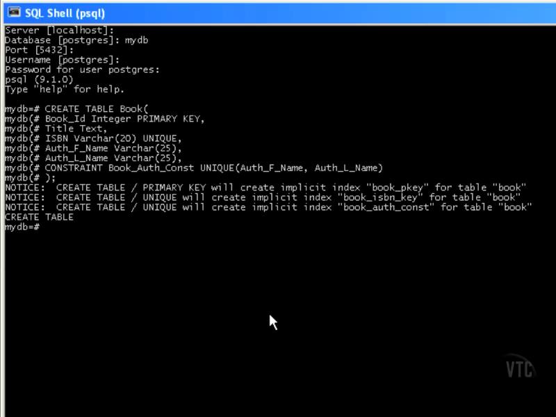 VTC - PostgreSQL Tutorials (2012)