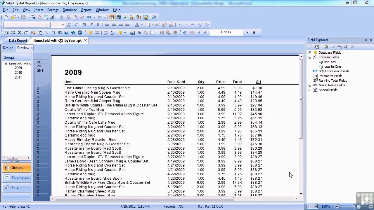 Infinite Skills - Advanced Crystal Reports 2011 Training Video