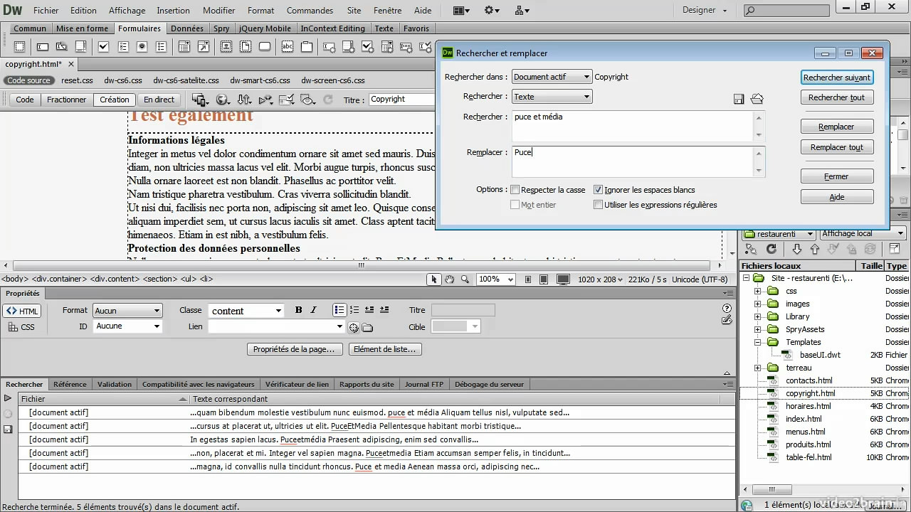 Dreamweaver CS6 : Les fondamentaux