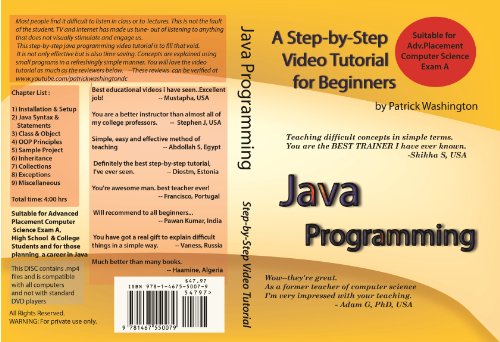 Patrick Washington - Introduction to Java Programming - Step by Step Video Tutorial