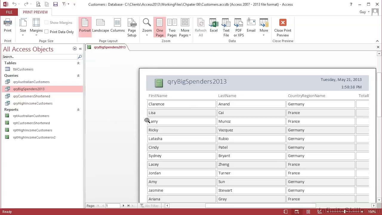 Learning Microsoft Access 2013