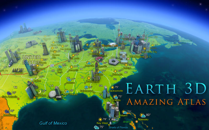 Earth 3D Amazing Atlas v1.1.0 Multilingual Mac OS X