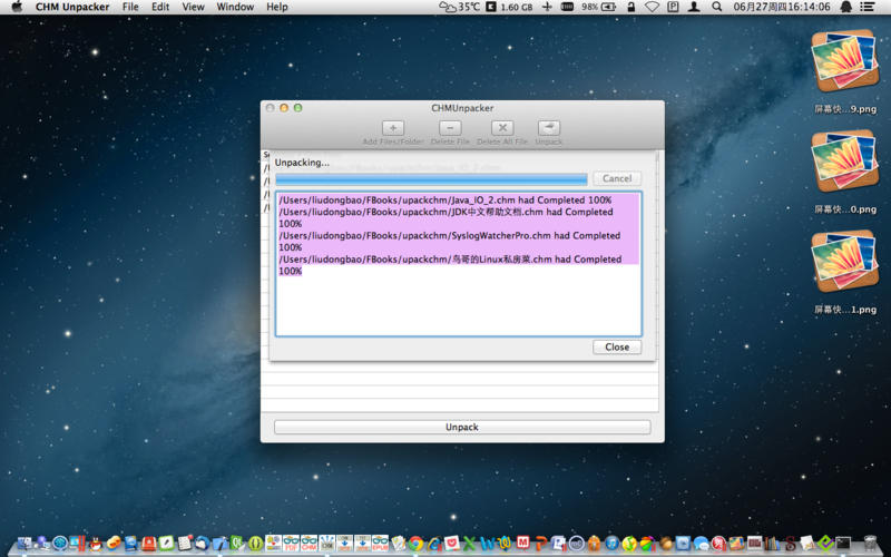 CHM Unpacker v1.1 Mac OS X