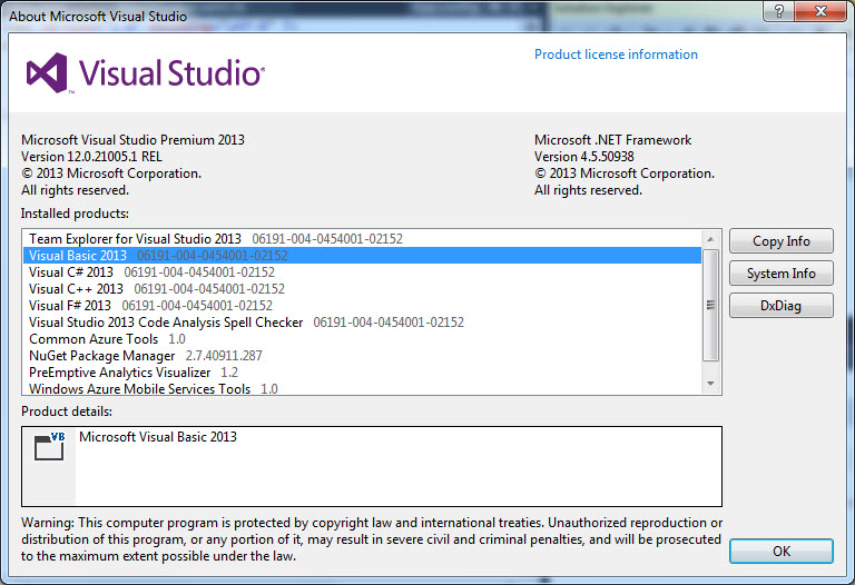 Microsoft Visual Studio Premium 2013