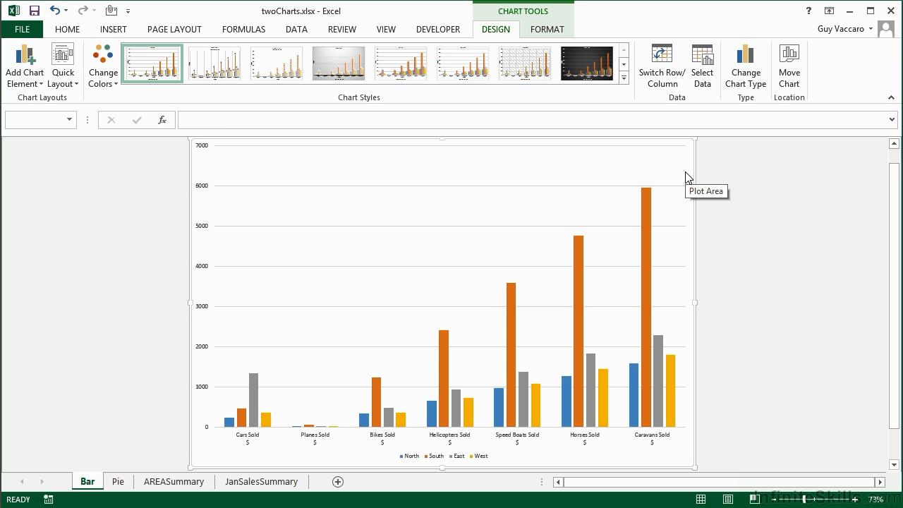 Infinite Skills - Microsoft Excel - Charts In Detail Training Video