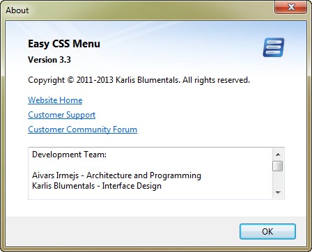 Blumentals Easy CSS Menu Pro 3.3.0.27