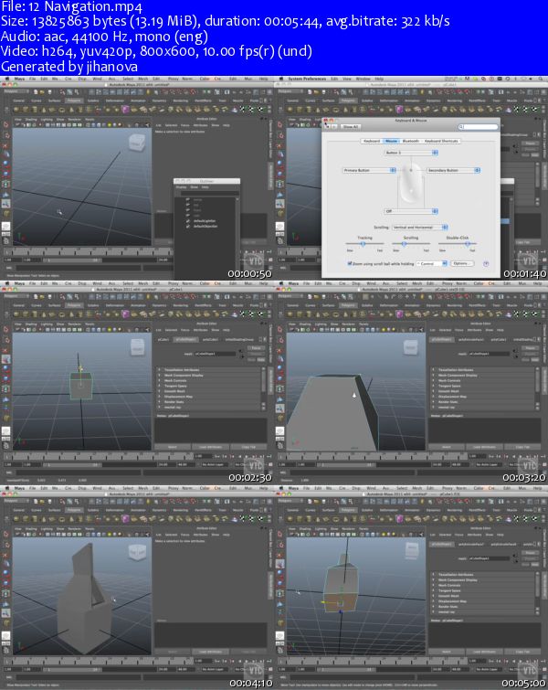 VTC - Autodesk Maya 2011 Cours