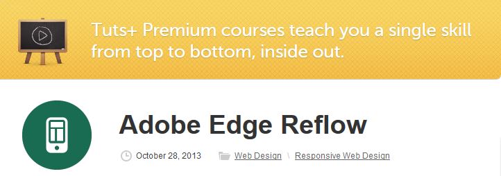 Tutsplus - Adobe Edge Reflow