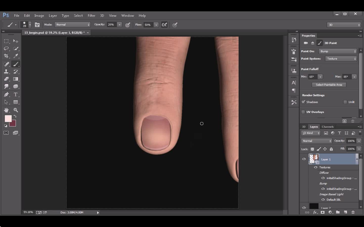 Eddie Russell - Painting Realistic 3D Skin Textures in Photoshop: Hands