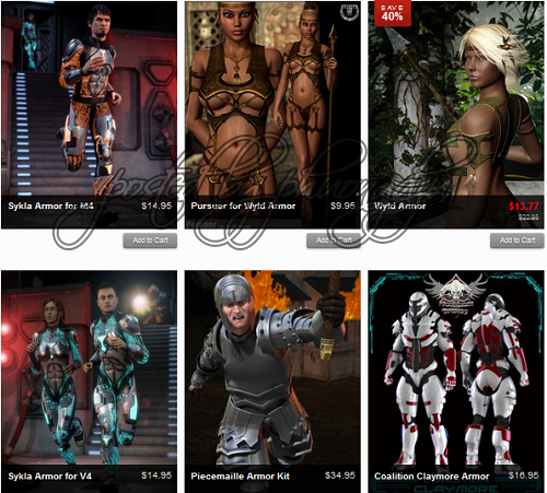Models Armor for Daz Studio and Poser Models Armor for Daz Studio and Poser