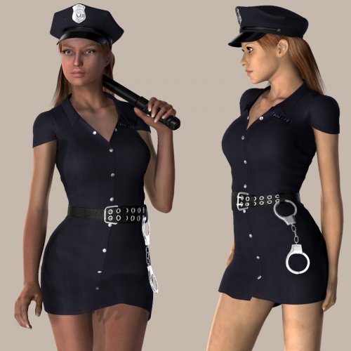 Renderosity Daz/Poser - Hongyu's CopGirl for V4 Renderosity Daz/Poser - Hongyu's CopGirl for V4